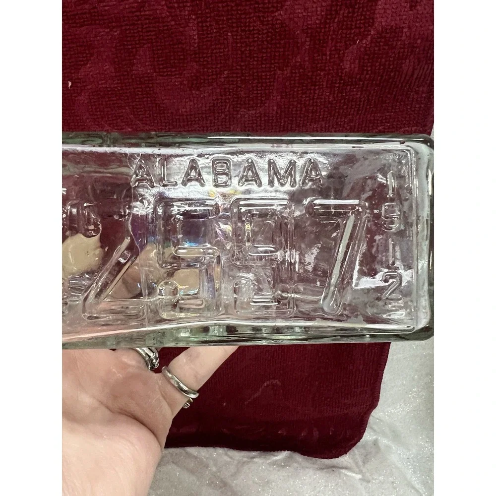 Walkers Deluxe Bourbon Decanter‎  License Plate VTG 70s  AL, LA, IOWA, NJ (1515)